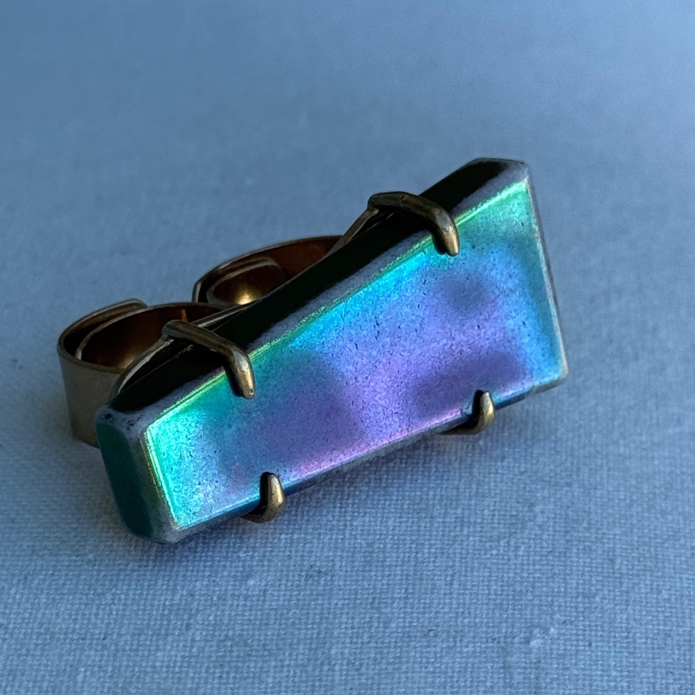 Tory Burch Adjustable Geometric Double Ring. - image 2